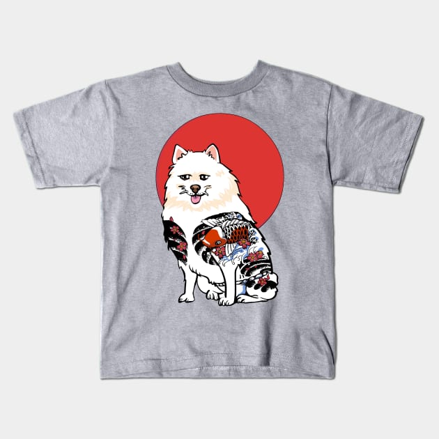 Yakuza Samoyed Kids T-Shirt by huebucket